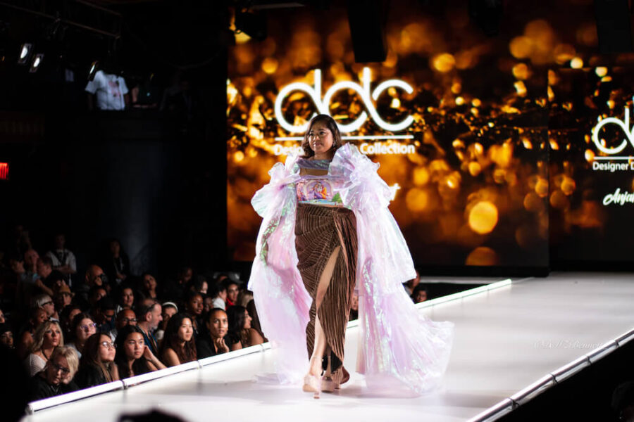 Model walks for designer Anjali Phougat at Runway 7 NYFW Sony Hall Photo By Danielle MZ Bennett