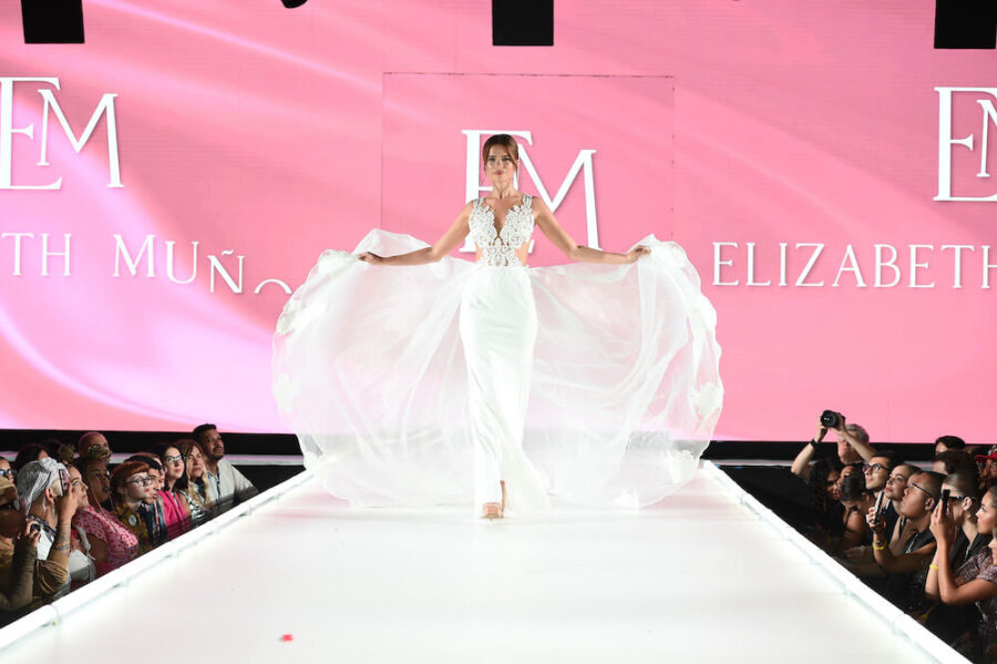 Model walks the runway for designer Elizabeth Munoz Sony Hall for Runway 7 NYFW Photo by Ilya S. Savenok