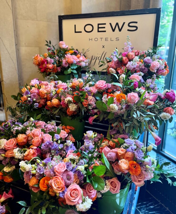 Loews Regency New York Hotel Mother's Day Brunch Floral Cart