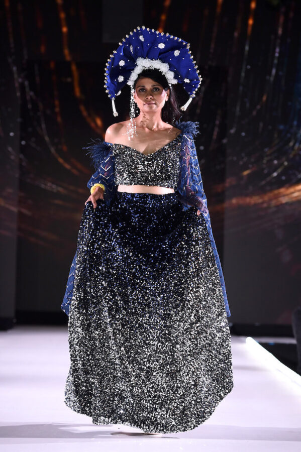 Model walks the runway for designer Sonal Couture Sony Hall for Runway 7 NYFW Photo by Ilya S Savenok