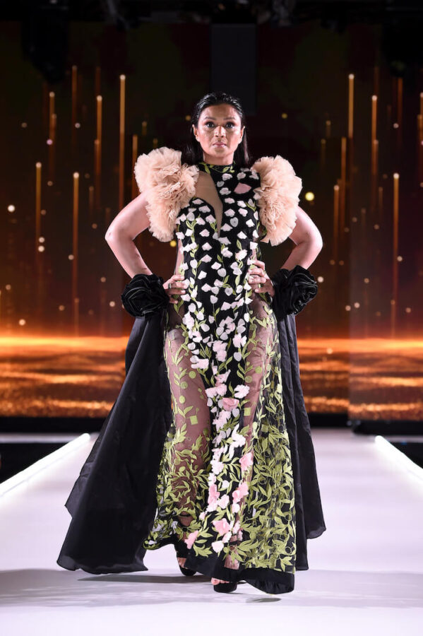 Model walks the runway for designer Sonal Couture Sony Hall for Runway 7 NYFW Photo by Ilya S Savenok