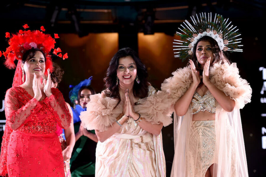 Model walks the runway for designer Sonal Couture Sony Hall for Runway 7 NYFW Photo by Ilya S Savenok