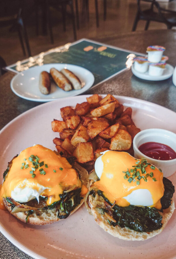 Photo of Eggs Florentine at the Maj Hotel by Sophia Calderone